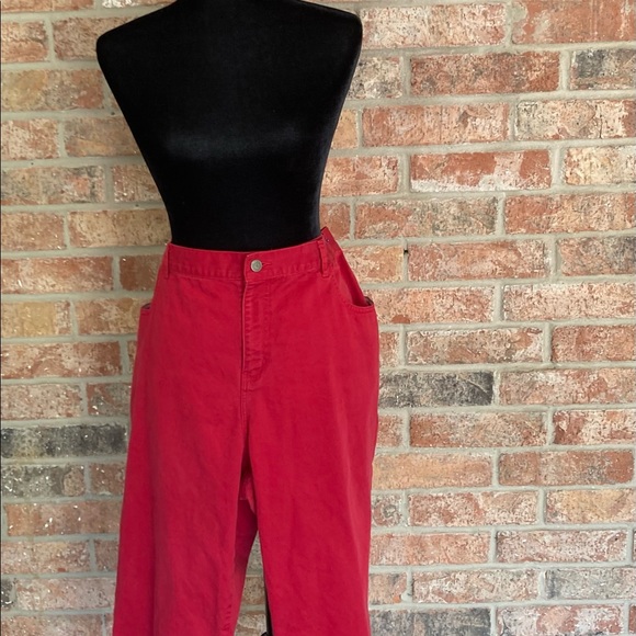 Red Ralph Lauren above ankle jeans